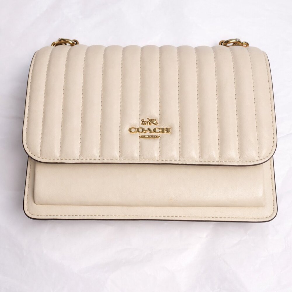 Coach Quilted Leather Mini Klare Crissbody Bag – Cream/Chalk